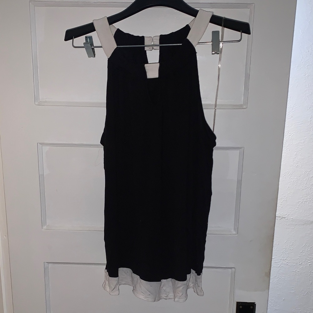 INC International Concepts Black and White Top